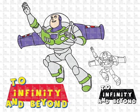 Toy Story Buzz Lightyear To Infinity And Beyond Svg Cut File Etsy Canada