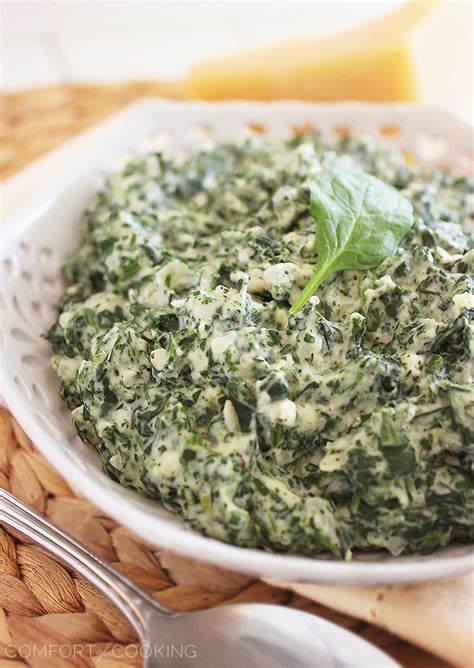 Lighter Creamed Spinach The Comfort Of Cooking
