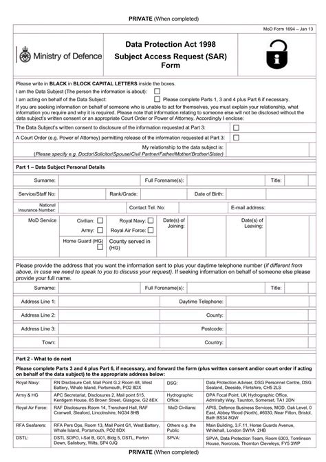 DPA SAR Form 1694 (Jan 13) - Gov.uk