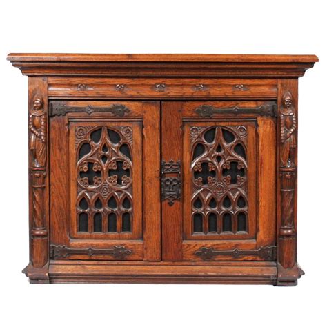 Antique Belgian Oak Cabinet Ebth