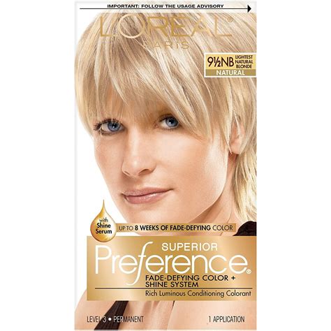 L Oreal Paris Superior Preference Permanent Hair Color 9 5NB Lightest