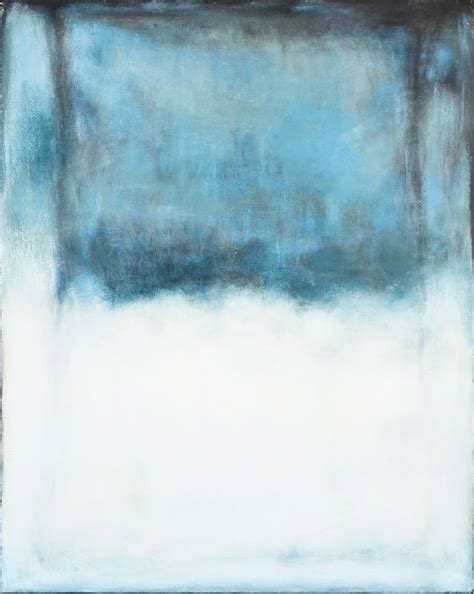 Blue White Grey Abstract Painting Homage To Rothko Meditation