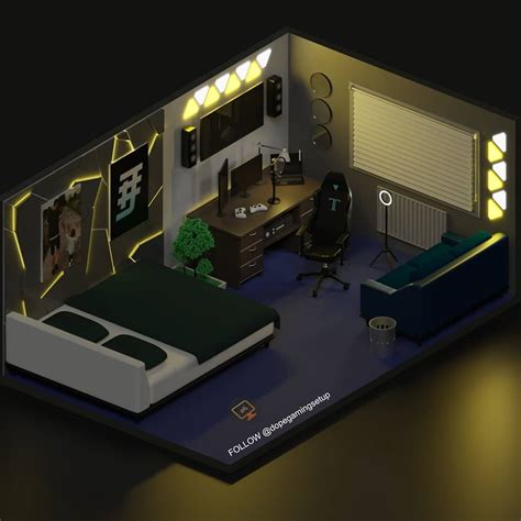 3d Gaming Room Designs Rrgamer Created A Custom 3d On 99designs