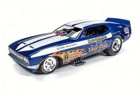 Ford Mustang Blue Max Funny Car 1971 118 Auto World Denkit Hobbies