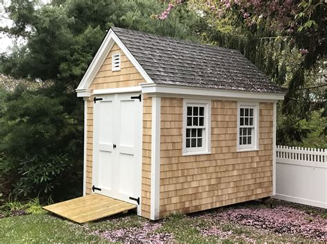 8 X 12 Cape Codder With Estate Trim Shed Landscaping Backyard