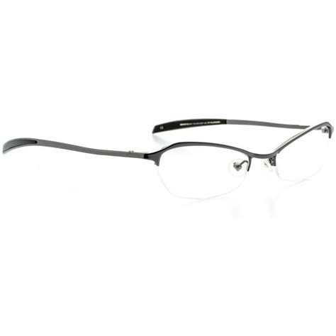 Optical Eyewear Oval Shape Titanium Half Rim Frame Prescription Eyeglasses Rx Gunmetal