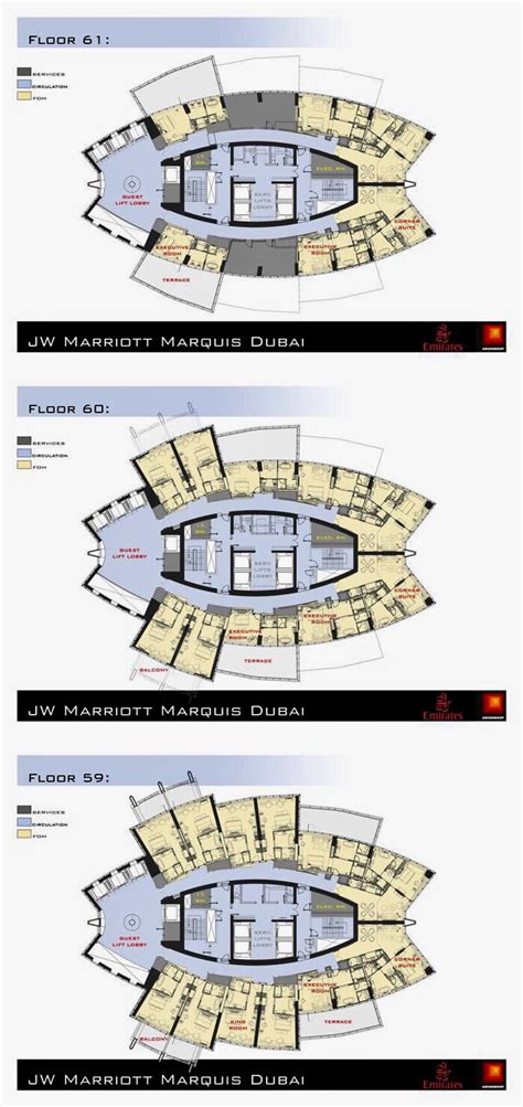 Jw Marriott Marquis Hotel Dubai Floor Plan 精粹 酒店建筑 Archgroup