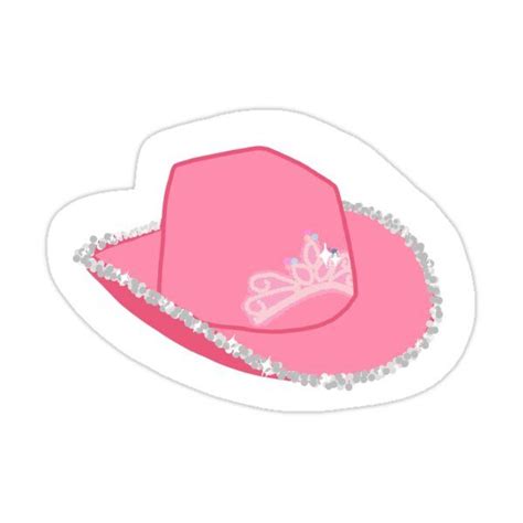 Pink Cowboy Hat Sticker Sticker By Oliviaramp In 2021 Pink Cowboy Hat