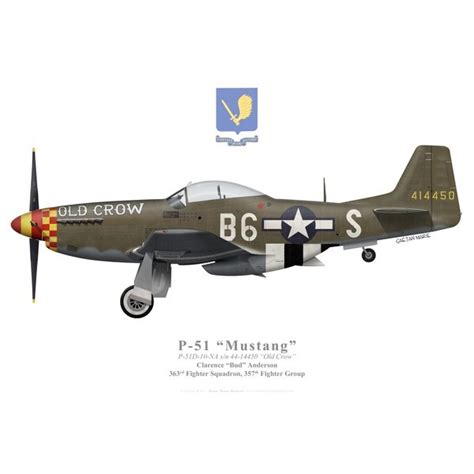 P 51d Mustang Old Crow Clarence Bud Anderson 363rd Fighter