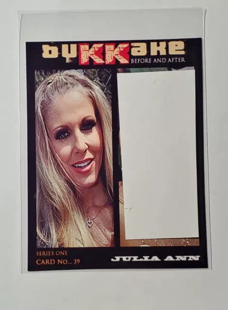 Custom Julia Ann Bukkake Before After Adult Film Trading Card S