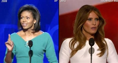 see melania trump michelle obama s speeches side by side