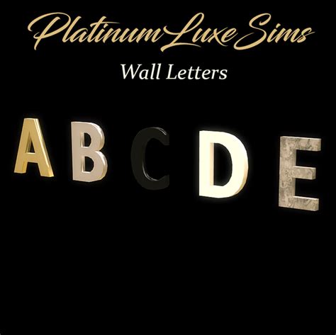 Wall Letters Platinumluxesims On Patreon Cc Letter Letter Wall Wall