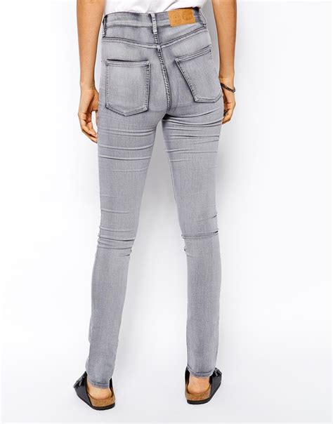 Lyst Cheap Monday Second Skin High Waist Skinny Jean In Gray