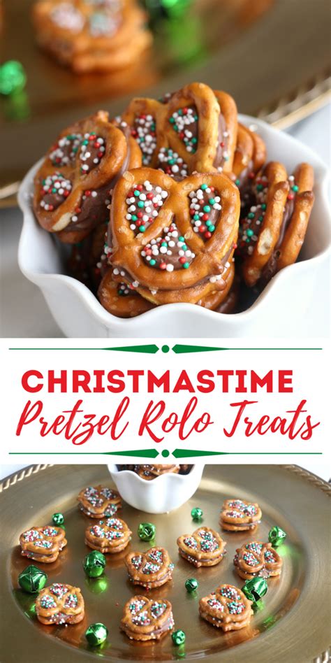 Christmas Pretzel Rolo Snacks Recipe The Rebel Chick