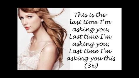 Taylor Swift The Last Time Lyrics On Screen Hd Youtube