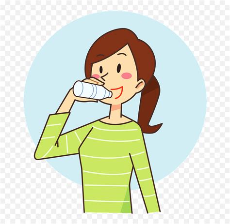 Woman Is Drinking Water Clipart Girl Drinking Water Clipart Png Water