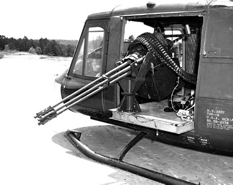 Us Army Uh 1b Huey Helicopter Armed With An M139 20mm Autocannon In