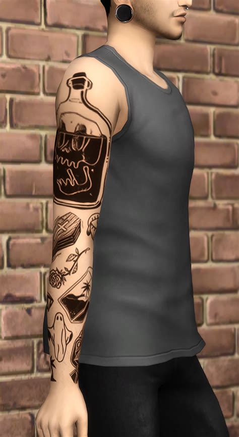 Sims 4 Male Tattoo Cc C11