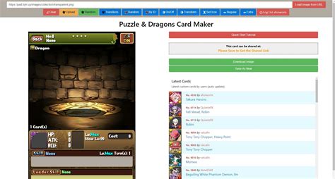 Misc Art Make Your Own Puzzle And Dragons Cards New Version With Sharing Functions R