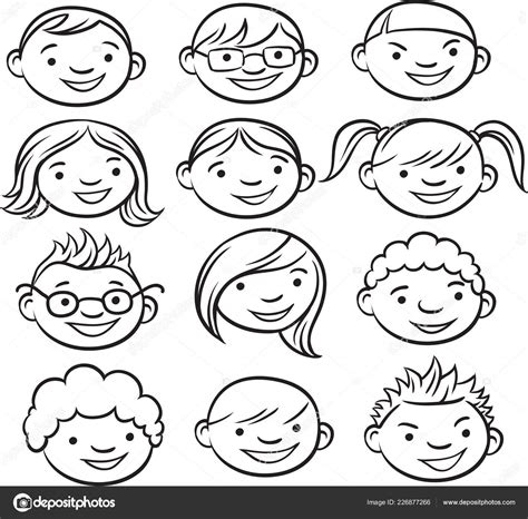 Drawings Of Faces For Kids