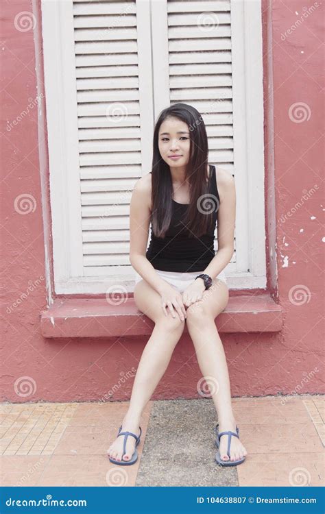 Pretty Asian Girl Posing Stock Image Image Of Girl