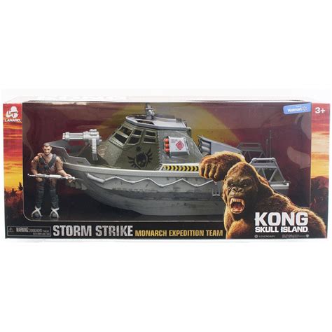 Kong Skull Island Storm Strike Monarch Expedition Team Boat With Figure
