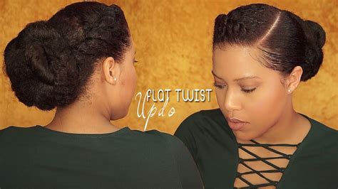 Issa Rae Inspired Flat Twist Updo On Natural Hair