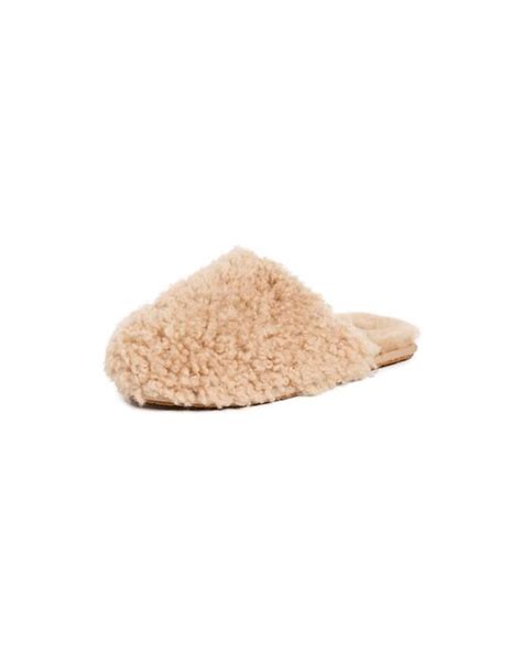 Ugg Maxi Curly Slide Slipper In Natural Lyst