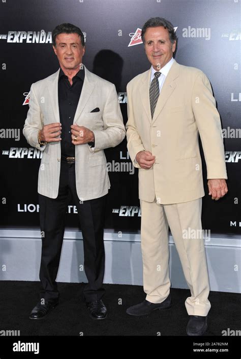 Los Angeles Ca August 11 2014 Sylvester Stallone And Brother Frank