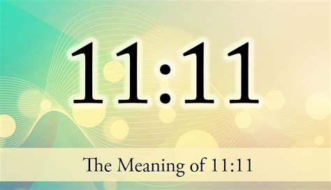 Meaning of 11:11 - The Angel Number 1111 - Guardian Angel Guide