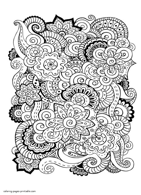Complex Flower Coloring Pages COLORING PAGES PRINTABLE COM