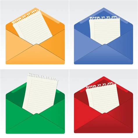 Envelopes Coloridos Vector Art Stock Images Depositphotos
