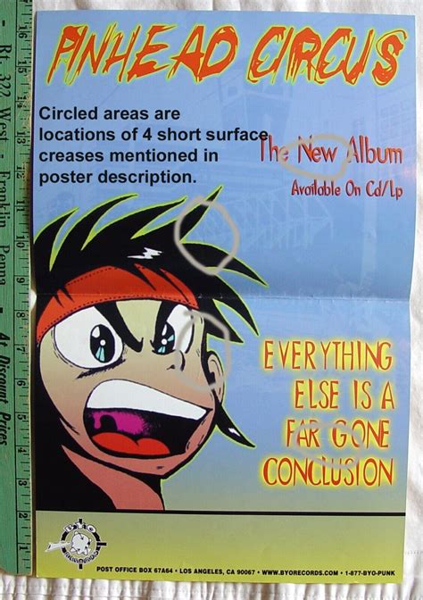 Pinhead Circus Poster 1999 Punk Rock Everything Else Is A Far Gone