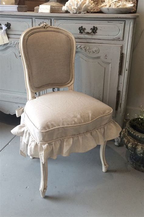 Then our designer metal dining chairs were made for you. Custom made linen ruffle slip covers 100% linen These fit ...