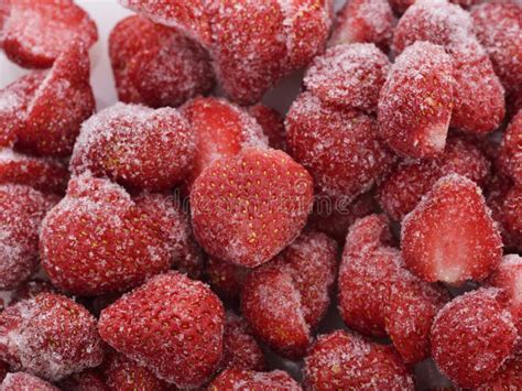 Frozen Strawberries Stock Image Image Of Healthy Snack 35450789