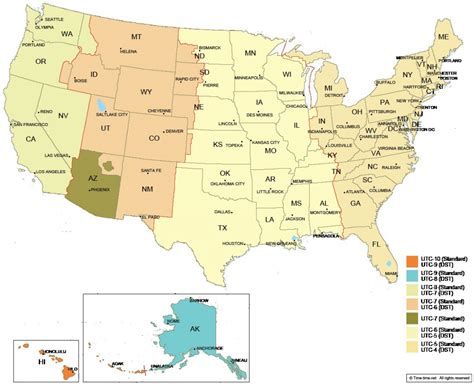 Time Zone Map Usa Printable With State Names Printable Maps Images
