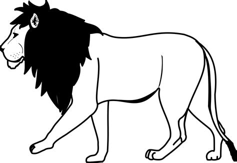 Lion Line Drawing Clipart Best