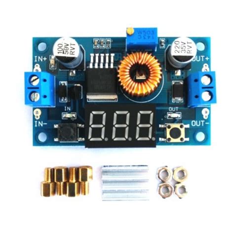 Xl4015 5a 75w Adjustable Dc Dc Boost Step Down Power Supply Voltmeter