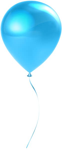 Single Sky Blue Balloon Transparent Clip Art Blue Balloons Balloons