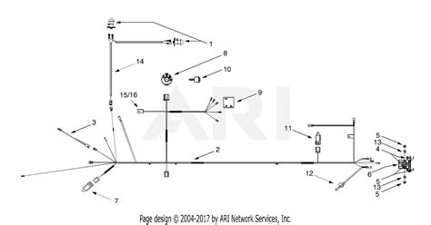 Mtd 13ak608g062 2000 Parts Diagram For Electrical Harness
