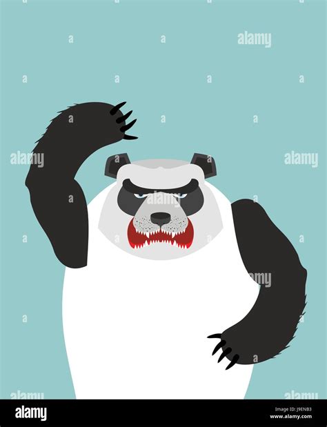Angry Panda Bear Vector Illustration Stock Vector Image And Art Alamy