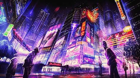 Hd Wallpaper Cyberpunk 2077 4k City Night Neon Futuristic