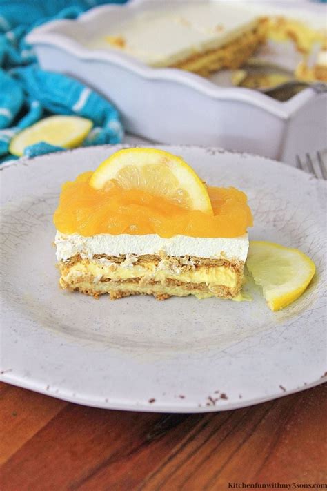 No Bake Lemon Icebox Cake Kitchen Fun With My 3 Sons