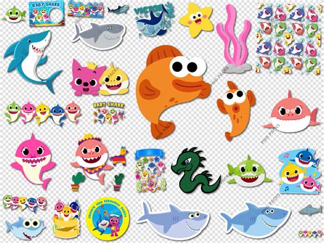 The image is png format with a clean transparent background. Baby Shark PNG Pack Images ZIP File Download - PNG Packs