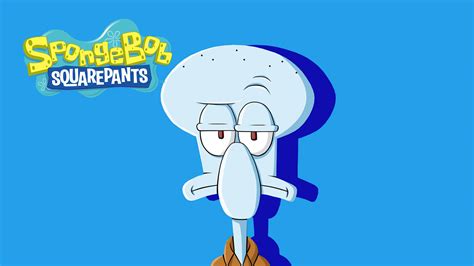 Download Squidward Tentacles Showing His Grumpy Face Wallpaper