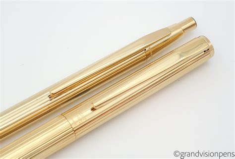 Vintage Mont Blanc Noblesse Fountain Pen And Ballpoint Set Rolled Gold