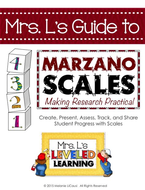 Mrs Ls Guide To Marzano Scales Mrs Ls Leveled Learning