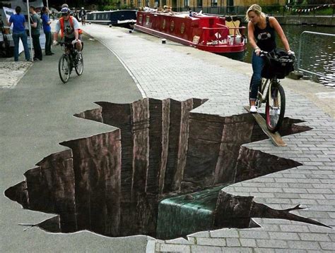 3d Hole In Ground Illusion Street Art Illusions Pavement Art 3d