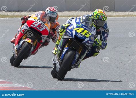 Drivers Valentino Rossi And Marc Marquez Editorial Photo Image Of