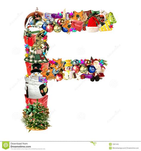 Letter F For Christmas Decoration Royalty Free Stock Photo Image